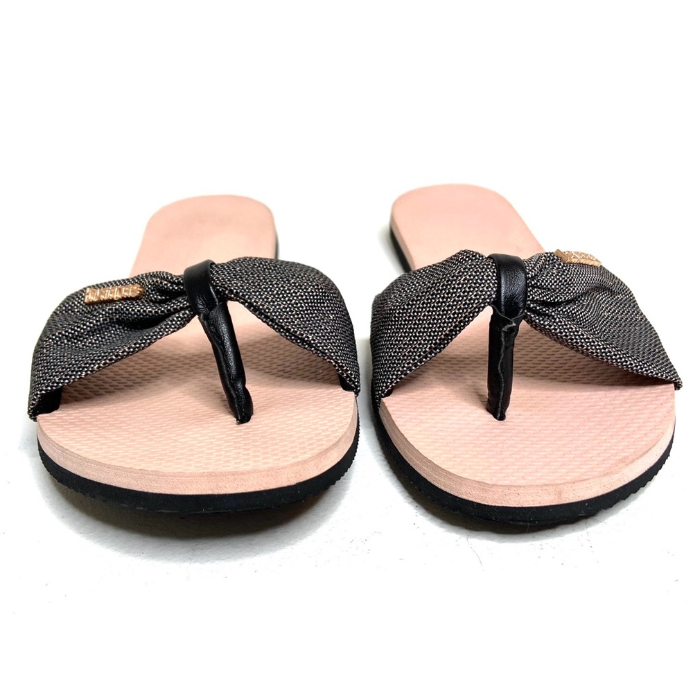 HAVAIANAS St. Tropez Shine Sandals Black Ballet Rose - Picture 11 of 15